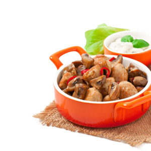 Créole : patate douce, haricots rouges, maïs, poulet épicé